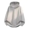 Moletom com capuz em malha waffle masculino, nova coleção primavera/outono 2026, modelagem solta, top com caimento, estilo casual americano, moletom com capuz estruturado