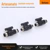 Fábrica de atacado de aço inoxidável junta pneumática mini válvula manual rosca interruptor mecânico conector rápido interruptor