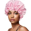 Gorro de Noche de Doble Capa con Borde para Orejas Más Vendido de Amazon, Elegante Gorro Elástico Rizado para el Cabello de Mujer, Gorro de Ducha para Salón de Belleza