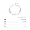 MODIAN MODIAN Pulsera de Plata de Ley S925 Estilo Mori Pequeño y Fresco Estilo Dulce y Femenino Trébol de Cuatro Hojas Doble Capa Diamante Brillante para Mujer