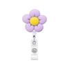 Insignia Retráctil de Resina Color Flor Hebilla Fácil de Jalar Fácil de Jalar Regalo para Estudiante de Médico Enfermera Oficina Insignia Retráctil Desplazamiento