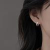 Fangxing Corea del Sur Dongdaemun nuevos aretes de botón de epoxi blanco de moda aretes de doble capa para mujer estilo frío de verano aretes de alta calidad