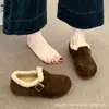 Zapatos Planos Birkenstock, Botas de Nieve Cortas para Mujer, Forro de Polar, Cálidas, Slip-On, Zapatos de Algodón Antideslizantes Nuevos Otoño e Invierno 2025