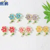 Brincos com Pingente de Florzinha Pequena em Gradiente Perolado Estilo Coreano Estilo Mori Frescos e Simples Acessórios para Cabelo Materiais para DIY