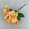 Flor de Hortensia Artificial con 5 Ramas y Pétalos Grandes, Flor de Seda para Boda y Decoración del Hogar, Adorno de Arreglo de Flores Falsas, Disponible en Múltiples Colores