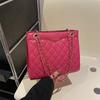 Fio de bordado rômbico all-match ins cadeia bolsa de ombro feminina 2024 início da primavera nova moda Messenger Bag tote bag feminino