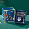 Conjunto de presente de caneca de cerâmica do Mark, copo de água com alta estética, copo promocional com logotipo impresso e gravado, pequeno presente prático atacado