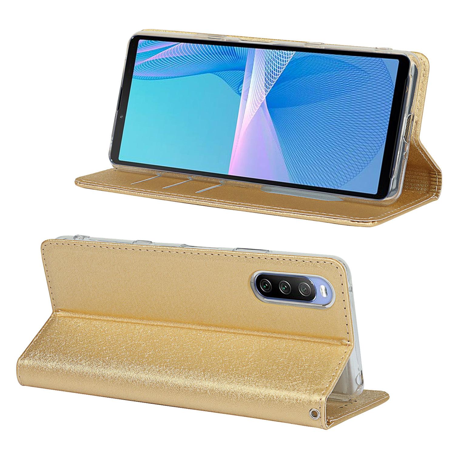 索尼 Xperia 10 III 挂绳蚕丝纹皮套