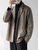 Chaqueta de Traje de Lana para Hombre Primavera y Otoño Estilo Elegante Ligero Maduro Abrigo de Lana Engrosado Estilo Coreano Traje Casual