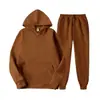 Conjunto de Sudadera Relajada para Hombre Transfronterizo 2025, Color Sólido, Ropa Deportiva Casual de Moda