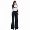Jeans Americano Color Café Retro Micro-flare Feminino Outono 2026 Novo Cintura Média-Alta Emagrecedor Não Aperta nas Pernas Flare