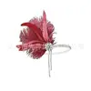 Nova tiara de cabelo com franjas de diamante da Amazon, cocar de penas de noiva europeu e americano, tiara retro para show de dança Gatsby