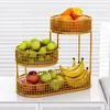 Plato de Frutas, Plato de Frutas de Múltiples Niveles para Sala de Estar y Casa de Té, Estante de Almacenamiento de Frutas, Plato de Exhibición de Bocadillos, Cesta de Frutas de Lujo Ligero, Shihua