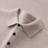 Baicaifeng 2025 Otoño e Invierno Camisa Polo de Cachemira para Bebé Ropa de Punto de Cachemira para Hombre Casual de Negocios