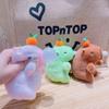 Carpincho Carpincho Escupiendo Burbujas y Temblando Colgante Naranja Peluche Llavero Bolsa Colgante Pequeño Venta al por Mayor