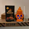 Bolsa de Halloween Lanterna de Abóbora Decoração de Festa Luz de Ambiente Layout de Local Adereços de Local Luz Presente Pequenos Enfeites para Crianças