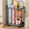 Cesta de Armazenamento para Yoga para Uso Doméstico com Rodas, Grande Capacidade, Rack Móvel de Armazenamento de Equipamentos de Fitness, Organizador de Armazenamento de Equipamentos Esportivos