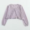 Gelo seda meninas malha cardigan casaco fino protetor solar ar condicionado camisa crianças bordado xale pequeno versão coreana do verão atacado