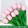 Comercio Exterior Transfronterizo Tulipán Artificial de PU Decoración para Mesa de Comedor de Sala de Estar Arreglo de Flores Artificiales Ramo de Flores Secas Accesorios para Fotografía