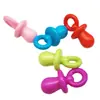 Venta al por mayor de fábrica cuentas acrílicas color sólido agujero para colgar chupete cuentas sueltas accesorios para joyería DIY material de cuentas hecho a mano