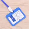 Tarjeta de trabajo transparente personalizada de doble cara estudiante Guardia de entrada escolar cubierta de plástico para tarjeta de autobús cordón de empleado credencial de identificación