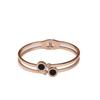 Pulseira de aço titânio ouro rosa moda europeia e americana transfronteiriça números romanos enfeites de mão femininos fabricantes de pulseiras de diamante olho de gato atacado