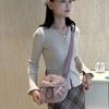 Bolso cruzado pequeño de nailon casual para mujer 2026 Nuevo Bolso redondo ligero para el día a día con cordón Bolso de mano simple Bolso de hombro