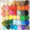 Poke Poke Divertido Feltro de Lã Kit de Material DIY Lã Cardada Colorida Venda Direta da Fábrica Feltro de Lã de Fibra Curta Espanhola