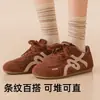 Calcetines de Algodón Puro de Cinco Dedos para Mujer, Transpirables para Primavera y Verano, Absorbentes de Sudor, Antibacterianos, Anti-Olor, Rayados, Sin Costuras, Calcetines de Media Pantorrilla para Mujer
