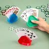 Soporte de Cartas Triangular Perezoso de Cuatro Colores Soporte de Cartas Portátil para Póker Accesorios para Juego de Romper Huevos Hogar Creativo Juego de Descompresión