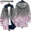 Chaqueta acolchada de algodón con capucha para hombre, abrigo cálido de moda de otoño e invierno con impresión personalizada en 3D transfronteriza entre Europa y Estados Unidos 2024