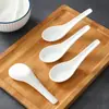 Colher de Cerâmica Não Porosa Doméstica Branco Puro Hotel Restaurante Colher de Sopa Nórdica Simples Colher de Arroz