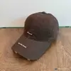 Gorra de Béisbol Bordada con Parche Estilo Coreano, Moda Unisex, Ala Ancha Desgastada, Adelgazante Facial, Protección Solar, Gorra Parasol