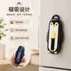 Cuchillo de utilidad magnético desmontable de pingüino con rebote automático, portátil y compacto, para oficina, apertura de paquetes y apertura de sobres
