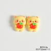 Urso Maçã Desenho Animado Pequenos Acessórios de Resina Artesanal Cola de Creme Grampo de Cabelo DIY Furo Fivela de Sapato Patch de Joia Material