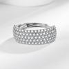 Nuevo anillo de plata esterlina S925 de imitación transfronteriza de Tiktok, anillo de circonita con incrustaciones de cobre y personalidad de diamantes de estilo europeo y americano para mujer, venta al por mayor