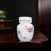 Frasco Cuadrado de Miel con Sellado de Bayoneta Espiral de Cerámica, Botella Dispensadora de Pastillas de Té y Dendrobium, Polvo Fragante y Crema Facial