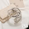 Nueva Pulsera Europea y Americana Popular Exagerada de Aleación de Ala Ancha Pulsera de Moda Personalizada Patrón Martillado Cepillada Pulsera con Hebilla de Resorte
