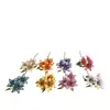 Flor artificial de lirio pequeño de 3 ramas, impresa en 3D, 3 flores y 1 capullo, lirio para decoración de bodas, arreglo floral para salón de bodas, decoración del hogar