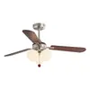 Lámpara ventilador de sala de estar de mediados de siglo moderno, lámpara de ventilador de techo retro estilo Bauhaus para comedor, lámpara de ventilador de alta gama para estudio, ventilador y luz integrados