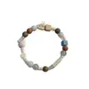Mercado Nocturno Mayorista Super Hada Estilo Océano Pulsera Conjunto Lágrimas de Sirena del Mar Profundo con Lenguaje de Tiburón Azul Marino Exquisito Lujo Ligero Pareja