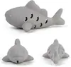 Brinquedo Dispensador de Ração para Gatos Transfronteiriço, Brinquedo para Gatos Autocontenção em Forma de Peixe Resistente à Mordida de Silicone, Brinquedo Educacional para Gatos Dispensador de Ração para Comer Devagar