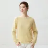 Suéter de Cachemira para Bebé Pequeño 26 Otoño/Invierno Nuevo para Mujer Cuello Redondo Diamante Hueco de Moda que Reduce la Edad Suéter de Punto Capa Base