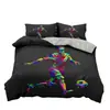 Amazon juego de cama de tres piezas baloncesto fútbol impresión digital 3D ropa de cama comercio exterior transfronterizo venta al por mayor de textiles para el hogar