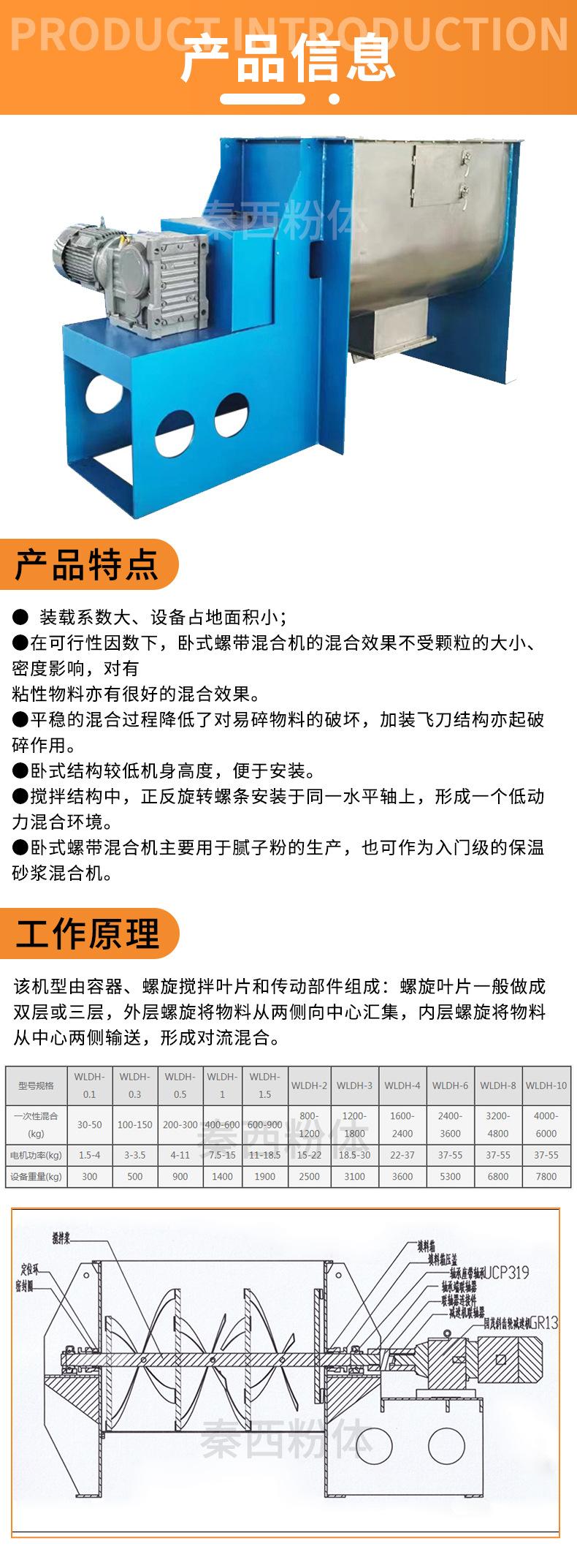 卧式螺带混合机