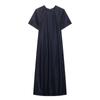 Estilo Europeo y Americano Popular en Amazon Aliexpress Tendencia de Moda Versátil Serie Vestido Largo de Mezclilla con Diseño de Nicho