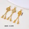 Chapado en cobre con oro de 18 quilates, con un colgante de borla de calabaza de circonio, diseños de mariposa, luna y estrella, adecuado para pulseras de cristal DIY, joyería de media cadena y componentes de accesorios