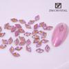 Nuevo color moca púrpura loto uña diamante de forma especial color gelatina diamante plano uña joyería DIY uña Pedrería