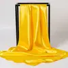 Bufanda Cuadrada Grande Bufanda Monocromática de Primavera y Otoño Bufanda de Satén Bufanda de Estilo Coreano para Mujer Combinable para Todo Bufanda Decorativa de Arte Profesional Bufanda de Estilo Coreano