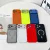 Funda Magnética para Teléfono U7 con Soporte de Lente de Agujero de Precisión Adecuada para Apple 18Promax Moderna 16/15/13 Rojo Cereza